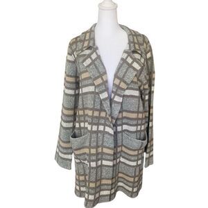 NWT By Design Plaid Knit Cardigan Sweater Women’s Size Large